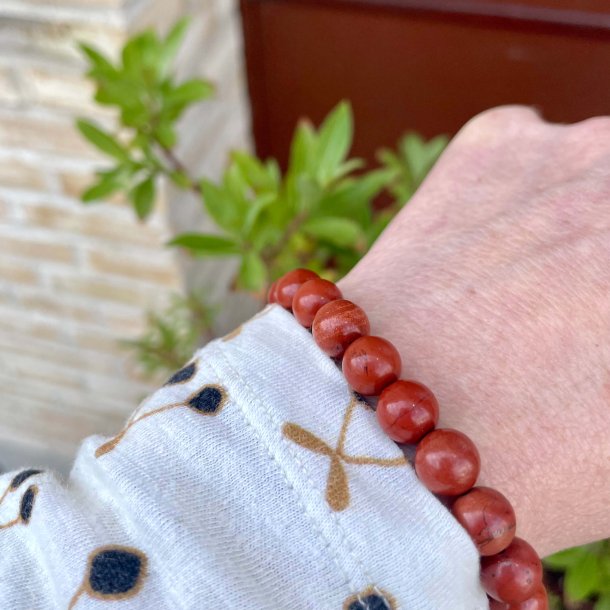Krystal Rd Jaspis Armbnd