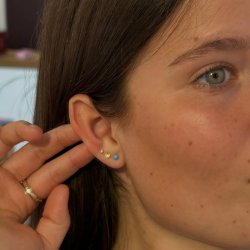 Pastel pins blue rering 